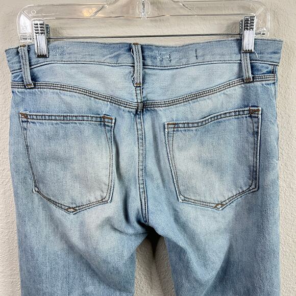 Gap 1969 Sexy Boyfriend Mid Rise Jeans Women's 26 Light Wash Cotton Cropped - Picture 4 of 7